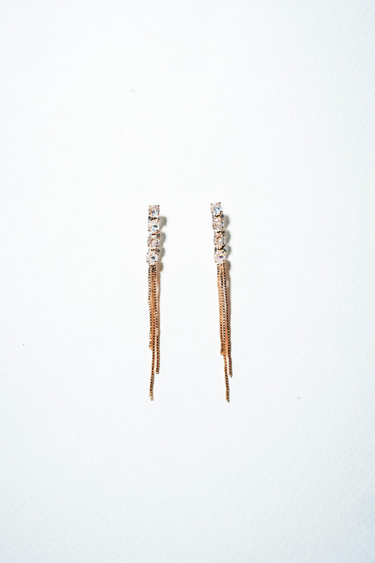Zenith Cascade Dangle Earrings – 18k Gold Plated
