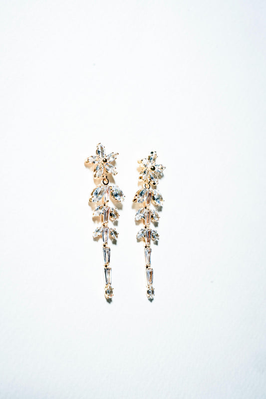 Marquise Ivy Crystal Drop Earrings – 18K Gold Plated