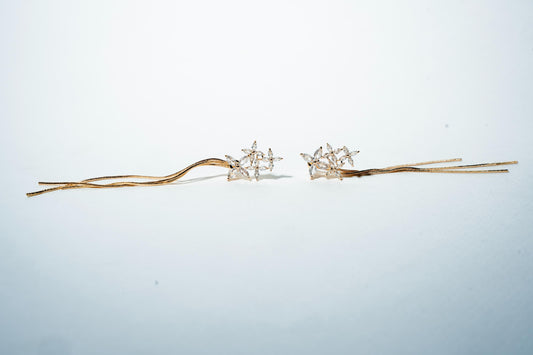 Starflower Cluster Statement Drops – 18K Gold Plated