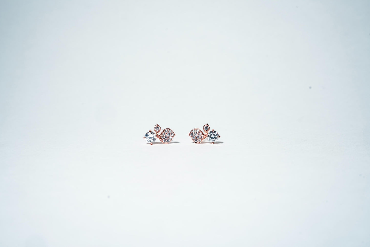 Rose Gold Floral Cluster Studs