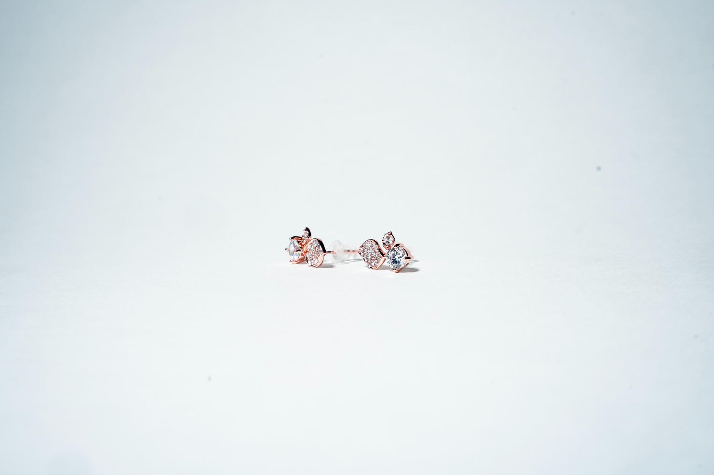 Rose Gold Floral Cluster Studs